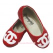 White Double G Red Patent Leather Slip On Girl School Casual Shoes SE029